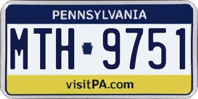 PA license plate MTH9751