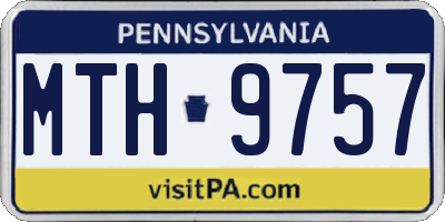 PA license plate MTH9757