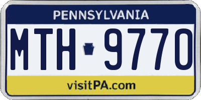 PA license plate MTH9770