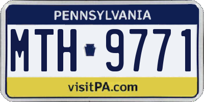 PA license plate MTH9771