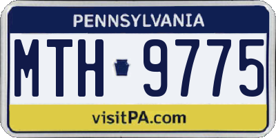 PA license plate MTH9775
