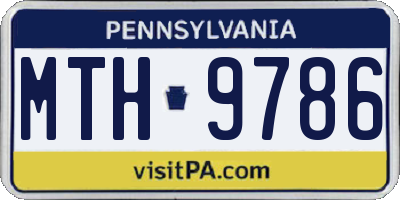 PA license plate MTH9786