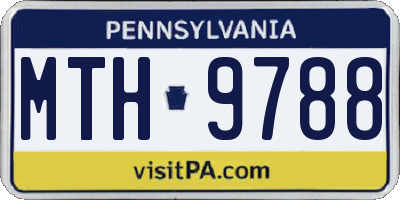 PA license plate MTH9788