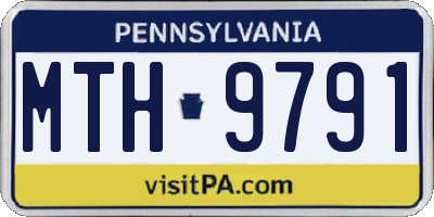 PA license plate MTH9791