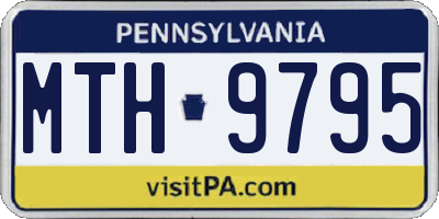 PA license plate MTH9795