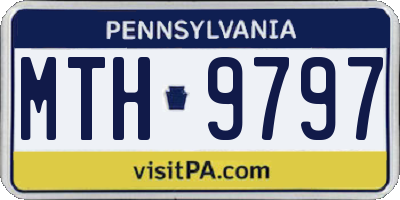 PA license plate MTH9797