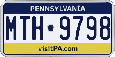 PA license plate MTH9798
