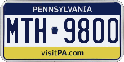 PA license plate MTH9800