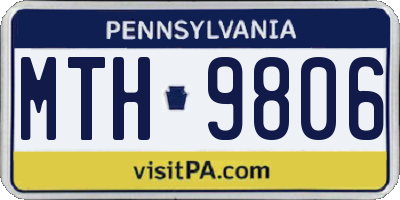 PA license plate MTH9806