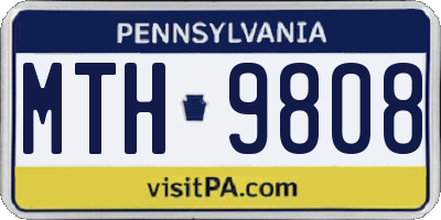 PA license plate MTH9808