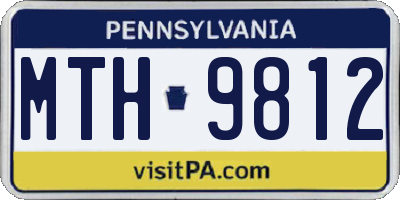 PA license plate MTH9812