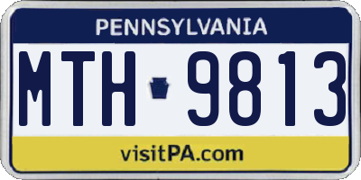 PA license plate MTH9813