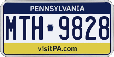 PA license plate MTH9828