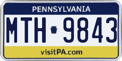 PA license plate MTH9843