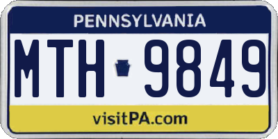 PA license plate MTH9849