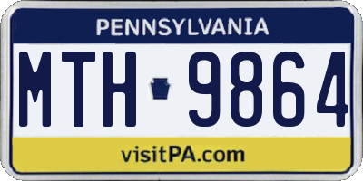 PA license plate MTH9864