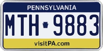 PA license plate MTH9883