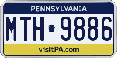 PA license plate MTH9886