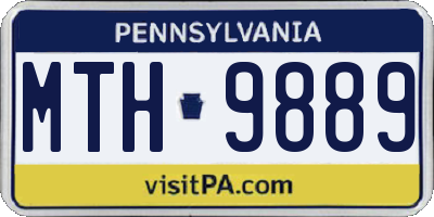 PA license plate MTH9889