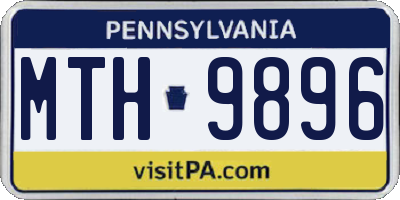 PA license plate MTH9896