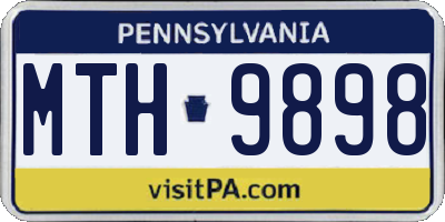 PA license plate MTH9898