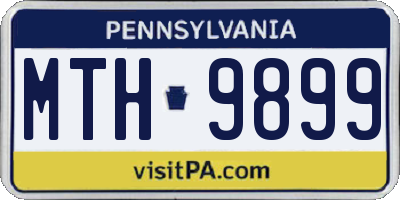 PA license plate MTH9899