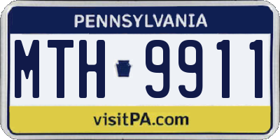 PA license plate MTH9911