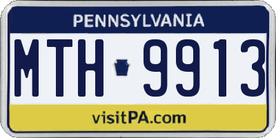 PA license plate MTH9913