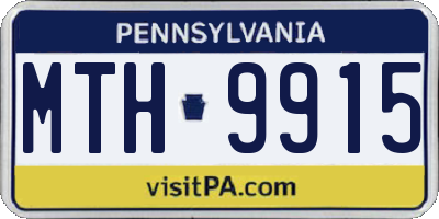 PA license plate MTH9915