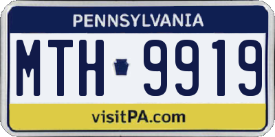 PA license plate MTH9919