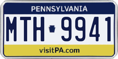 PA license plate MTH9941