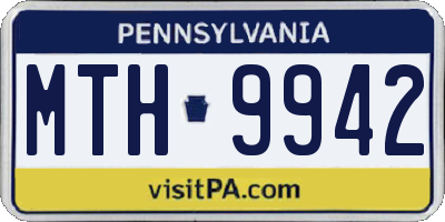 PA license plate MTH9942