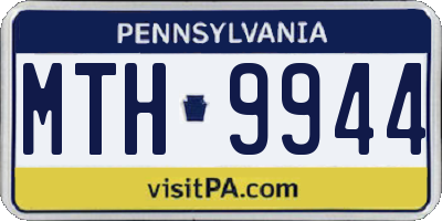 PA license plate MTH9944