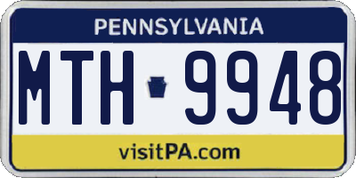 PA license plate MTH9948