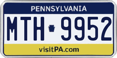 PA license plate MTH9952