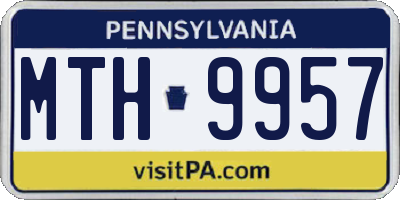PA license plate MTH9957