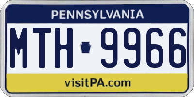 PA license plate MTH9966