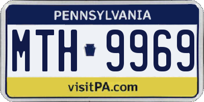PA license plate MTH9969