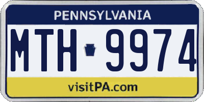 PA license plate MTH9974