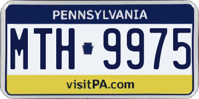 PA license plate MTH9975