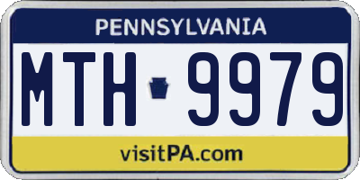 PA license plate MTH9979