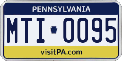 PA license plate MTI0095