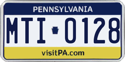 PA license plate MTI0128