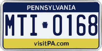 PA license plate MTI0168