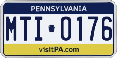 PA license plate MTI0176