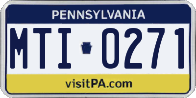 PA license plate MTI0271