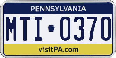 PA license plate MTI0370