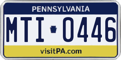 PA license plate MTI0446