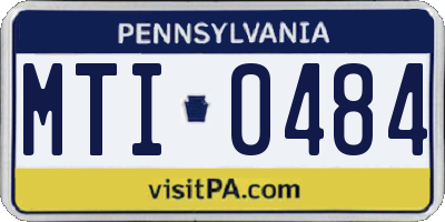 PA license plate MTI0484