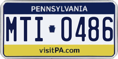 PA license plate MTI0486
